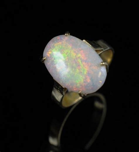 18ct Gold Opal Ring Size Q 43g Rings Jewellery