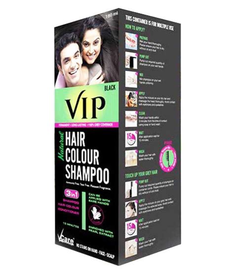 Get amazing results in just 15 minutes. VIP Black Shampoo Hair Color Conditioner -180 ml: Buy VIP ...