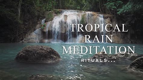Relaxing Tropical Rain Meditation Meditation With Rituals Youtube