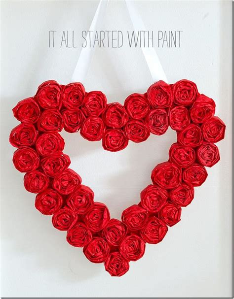 Tissue Paper Rose Heart Wreath Pictures Photos And Images For
