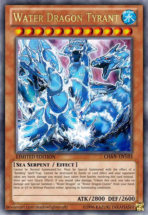 Water Dragon Tyrant Yugioh Dragon Cards Custom Yugioh Cards Yugioh Cards