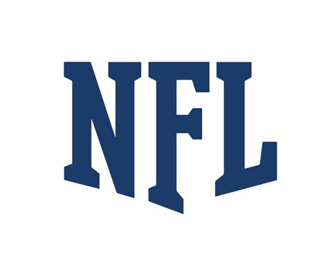 Nfl Logo Symbol Blue Design America Football American Vector Countries