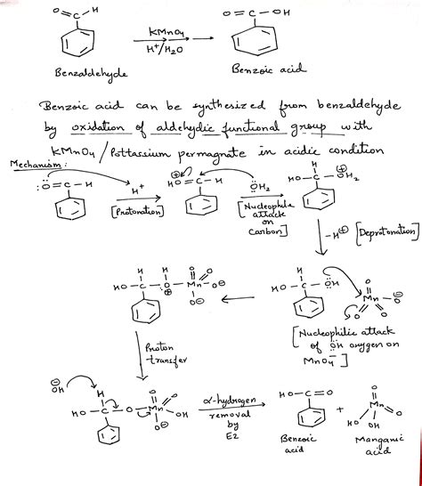 Solved Provide A Stepwise Synthesis For Benzaldehyde To Benzoic Acid