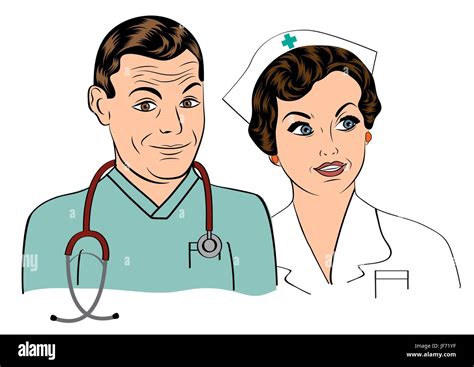 Doctor And Nurse Stock Vector Image Art Alamy
