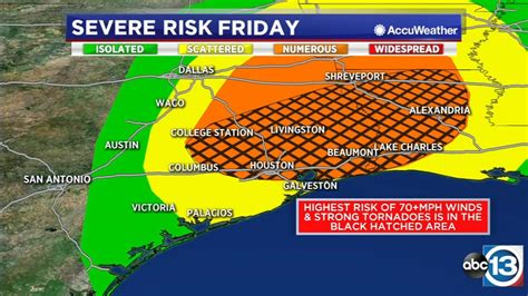 Houston Weather Severe Storms Possible For Houston Late Friday