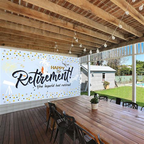 Happy Retirement Party Decorations Large Retirement Party Banner