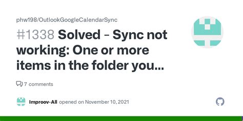 Solved Sync Not Working One Or More Items In The Folder You