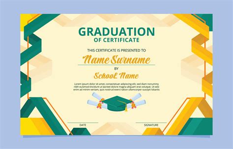 Certificate Of Graduation Template Design 7074861 Vector Art At Vecteezy