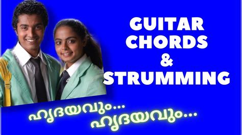 Hridayavum Hridayavum Guitar Chords And Strumming Tutorial Malayalam Worldmusicday Malayam