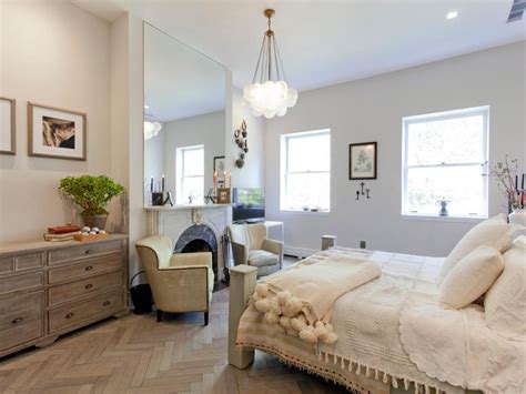 White Country Master Bedroom With Custom Wood Floor Hgtv