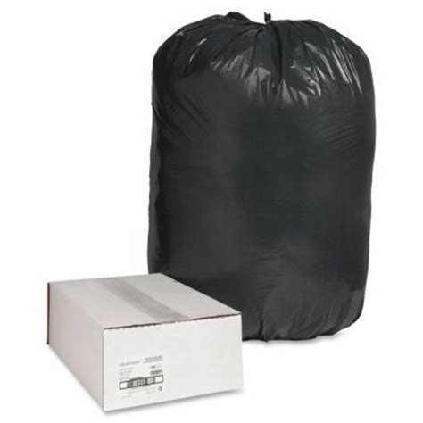 60 Gallon Black Garbage Bags 38x58 125mil 100 Bags Nat00991