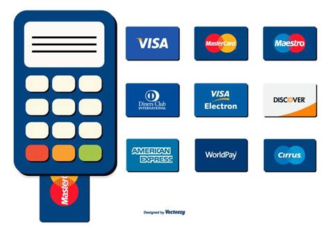 Visa Mastercard American Express Discover Vector At