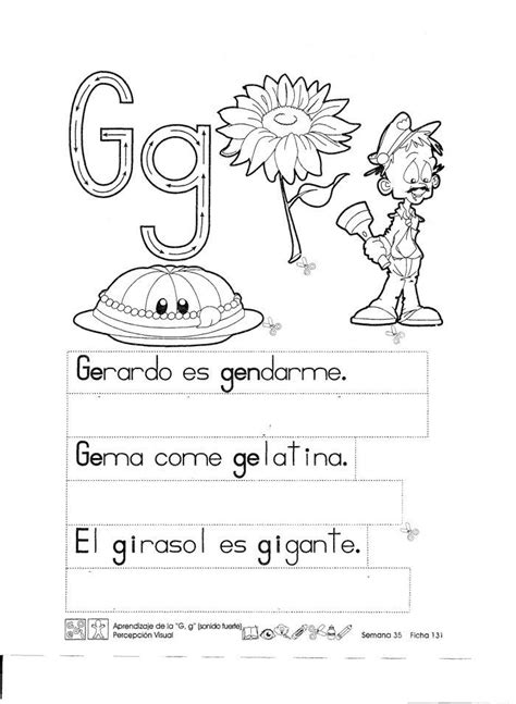 Fichas De Aprendizaje De La Letra G Actividades De Letras Letras Del