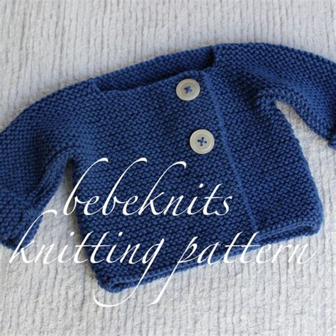 Bebeknits Simple French Style Baby Cardigan Knitting Pattern Etsy