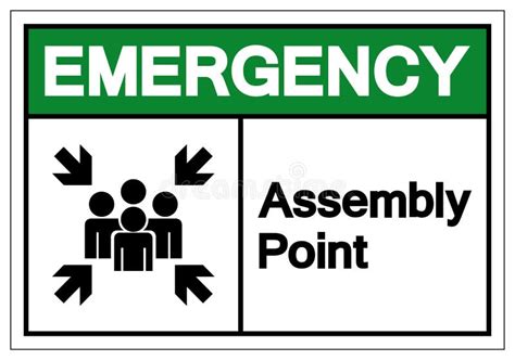 Assembly Point Symbol Sign Vector Illustration Isolated On White