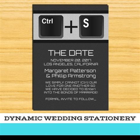 Computer Key Control Save The Date Diy Digital Printable Announcement