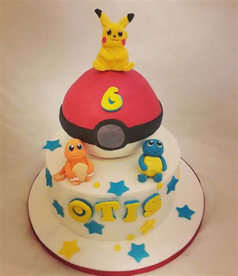 Pokémon Ball Cake With Picachu Charmander And Cake Pokemon Ball