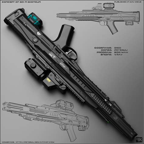 Sci Fi Shotgun Concept Art