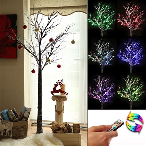 7ft snowy effect warm white twig tree pre lit 120 led xmas lights indoor outdoor china