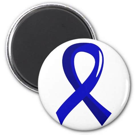 Rectal Cancer Blue Ribbon 3 2 Inch Round Magnet Zazzle