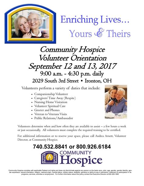 Community Hospice Volunteer Orientation Community Action Organization