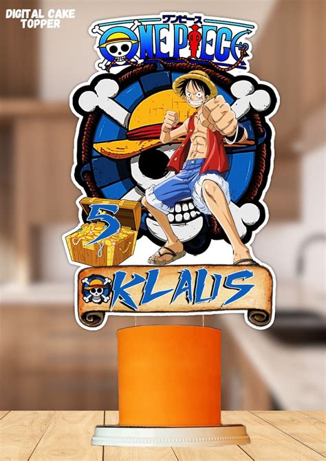 One Piece Cake Topper One Piece Anime Cake Topper Customised Digital