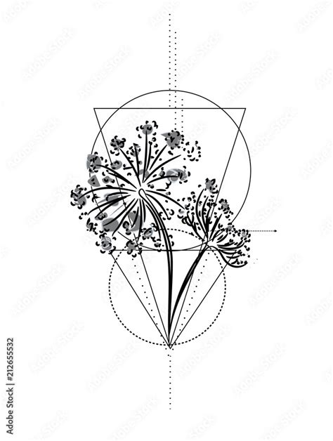 Geometric Flower Tattoo Best Flower Site