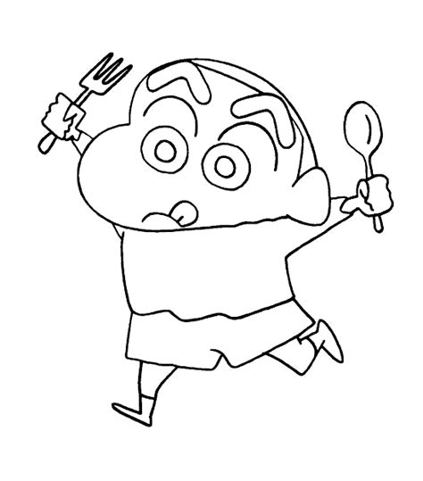 During his sleep, shinnosuke enters a fantasy world where he could find all his favorite things, starting from chocolates, cakes and candies to young and beautiful girls in voluptuous and salacious clothes. Shin Chan Coloring Page - Coloring Home