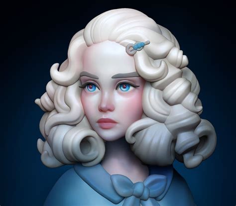 Sculpting A Stylized Girl In Zbrush Zbrush Hair Zbrush Concept Art
