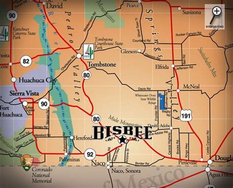 Map Iof Bisbee Arizona Map Bisbee Arizona Tombstone Arizona