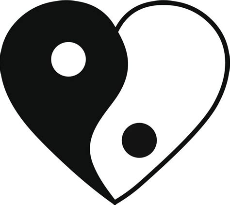 Yin Yang Heart Symbol Ying Yang Tattoo Yin Yang Art Yin Yang Tattoos