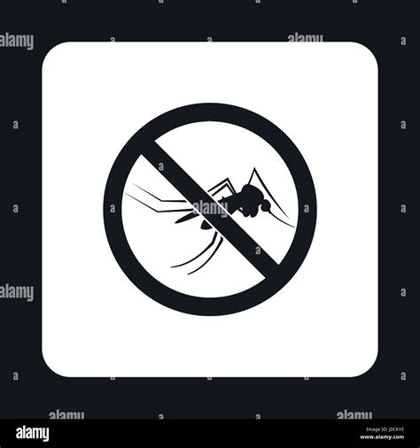 Prohibition Sign Mosquitoes Icon Simple Style Stock Vector Image And Art