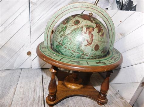 Vintage Small World Globe Astrology Globe Desk World Globe Etsy In