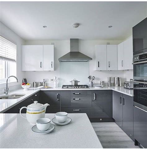 Kitchen | Black and grey kitchen, Kitchen decor inspiration, U shaped