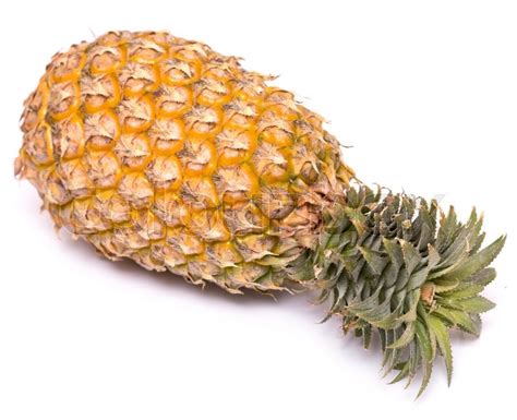 Ripe Whole Pineapple Isolated On White Stock Image Colourbox