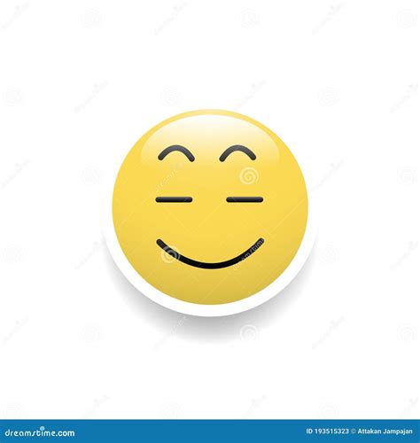 Feeling Comfortable Emoticonvector And Illustration Stock Vector