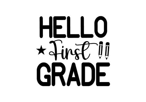 Hello First Grade Svg Graphic By Mimi Graphic · Creative Fabrica