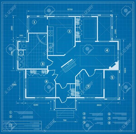 Blueprint House Plan Illustration Sponsored House Blueprint