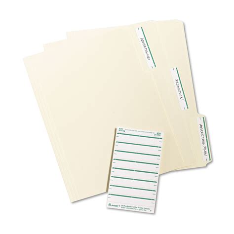 Printable X Permanent File Folder Labels X White