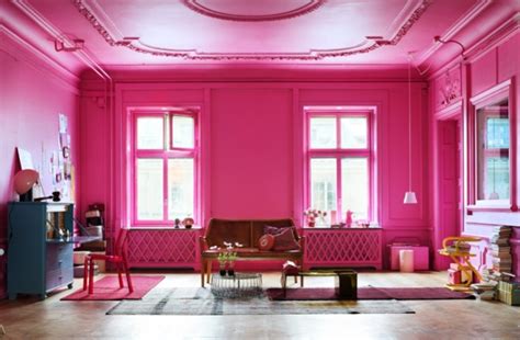 12 Desain Ruang Tamu Warna Pink Yang Cantik Sun