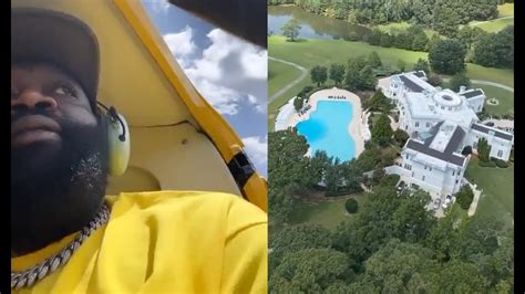 Rick Ross Gives Tour Of His 50m Mansion From A Helicopter Youtube