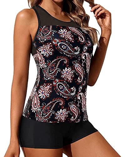 Yonique Tankini Swimsuits For Women With Shorts Athletic Two Piece