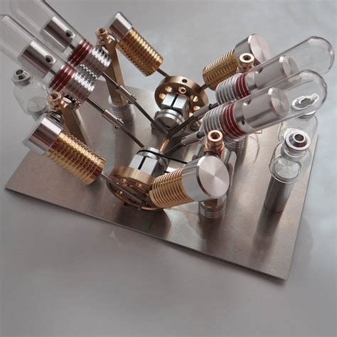 Stirling Engine Kit V Shape 4 Cylinder V4 Parallel Micro External