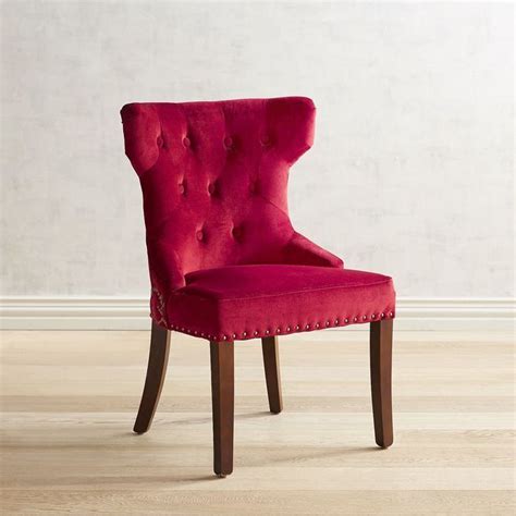 Uplift your dining room with our collection of dining room chairs. Pier 1 Imports Hourglass Velvet Red Dining Chair | Red ...
