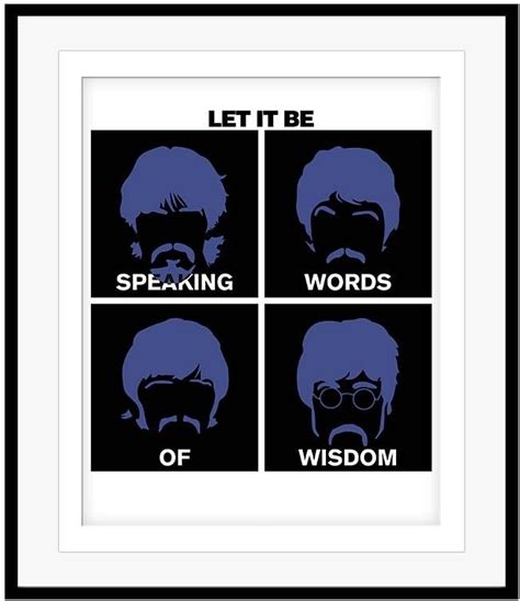Song Lyric Art Music Quote Abstract Print Poster Decor Let It Be By