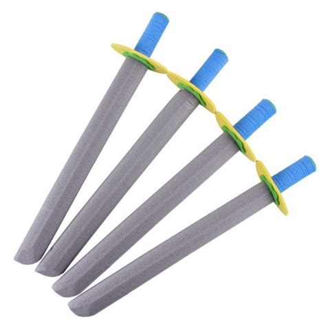 4 Pcs Fake Sword For Warrior Knight Weapons Toys Foam Sword Shield Toy