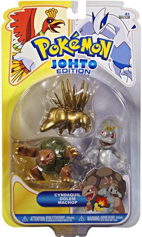 Pokemon Johto Edition Series 16 Gold Cyndaquil Golem Machop Figure 3