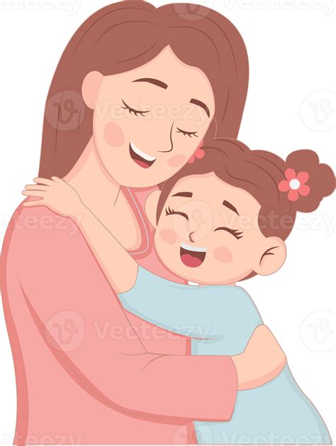 Mother Hugging Daughter 34378256 Png