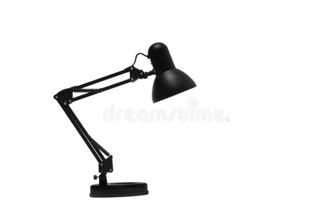 Single Black Desk Lamp On White Background Stock Photo Image Of