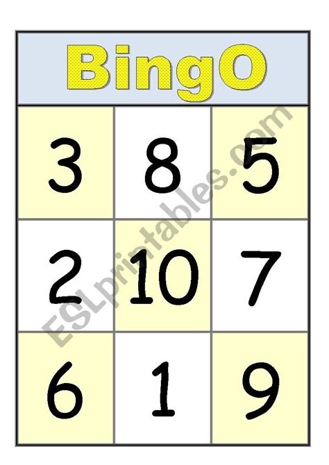Numbers Bingo Esl Worksheet By Gusiolina
